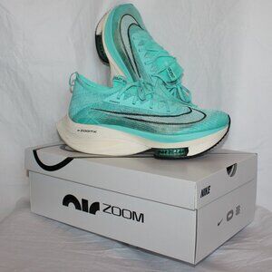 Nike Air ZOOM Alphafly Next% Men's Sz 12.5 Hyper Turquoise Atom Knit Running